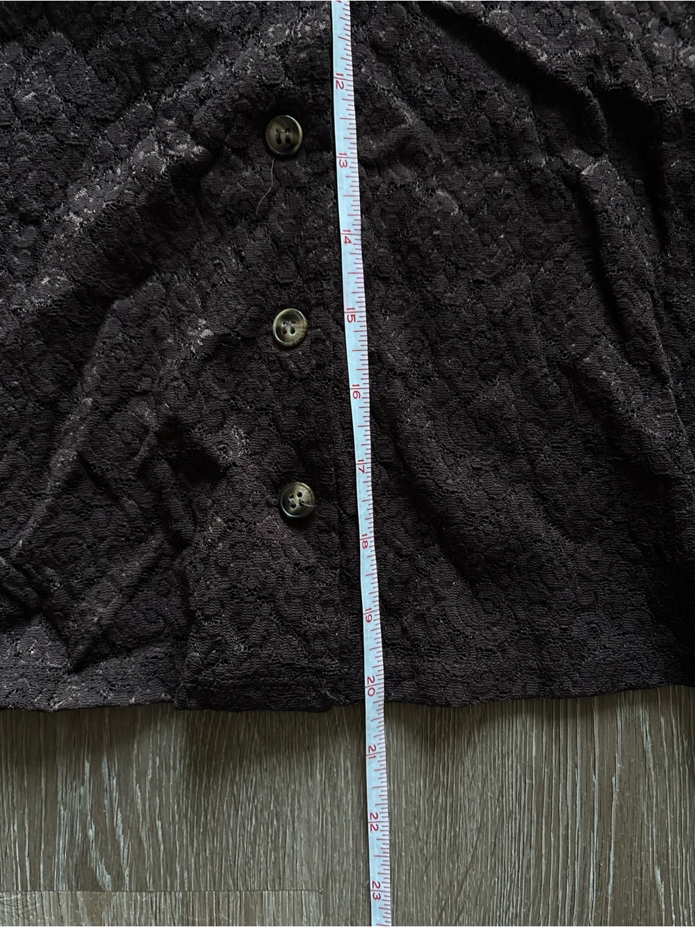 Anne Klein Brown Lace Button Front Blouse - Size 10 - Picture 8 of 9
